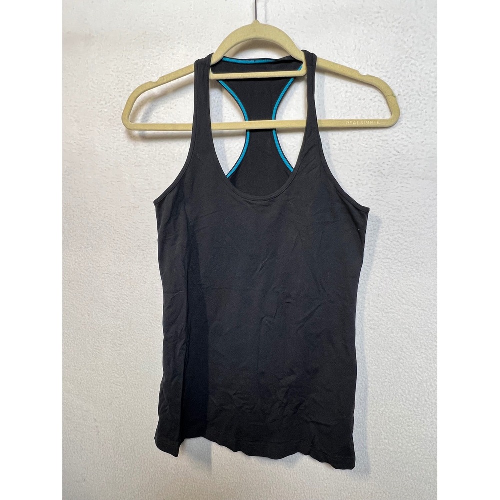 lululemon athletica Black Tank Top with Teal Trim